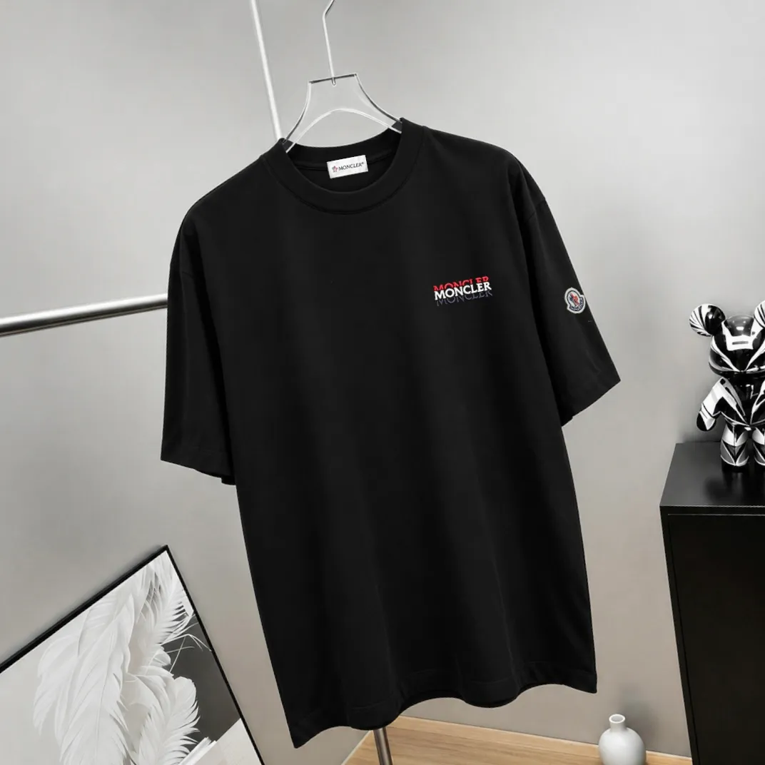 moncle～ logo 《 》7a tee ， Same Style ， : Black White Coffee Brown Size：S（90-130 ） M（125-150 ） L（135-165 ） XL（160-190 ） XXL（185-220 ）